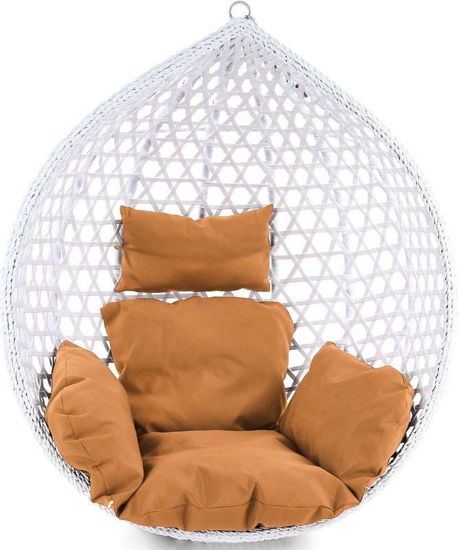 Kussen voor Hangstoelmand - Lichtbruin - 2-delige Set - Inclusief Rugdeel