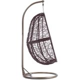 Hangstoel - 90x117x60 cm - met kussen - lichtbruin bruin