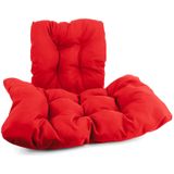 Hangstoel - ei stoel - 90x117x60 cm - met kussen - bruin rood