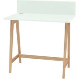 Ashwood Schrijftafel Luka - Essenhout Poten - 85cm Breedte - Vluchtige Munt Kleur