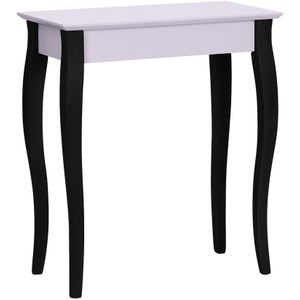 Lillo schrijftafel in roze, 1 lade, 65 cm breed, zwarte poten