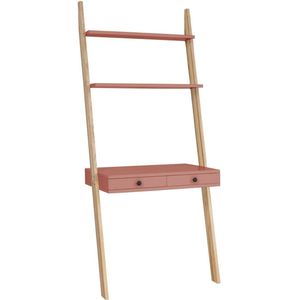 Leno Antiek Roze Ladderrek Bureau | FSC-Gecertificeerd | 2 Lades