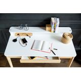 Ashme Schrijftafel in Petrolblauw 110cm breed - FSC gecertificeerd met 1 lade