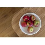 Essenhouten salontafel - Pick, witte poten, 31x103x97 cm