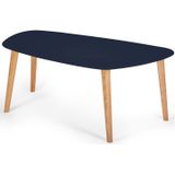 Endocarp Salontafel Marineblauw | Essenhouten Poten, 110x66x45cm | FSC Gecertificeerd