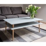 Hoge Salontafel Koro - Petrolblauw, 110x70x45 cm, beukenhout & MDF, FSC-gecertificeerd