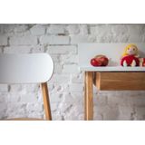 Luka bureau, 1 lade, eiken poten, 65x50x75cm, essenhout & MDF, FSC-certificering