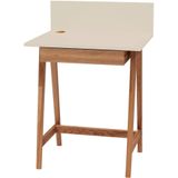 Luka bureau, 1 lade, eiken poten, 65x50x75cm, essenhout & MDF, FSC-certificering