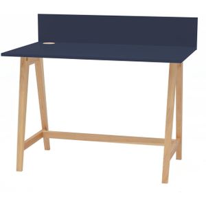 Luka Marineblauw Bureau | 110cm Breedte | Essenhouten Poten