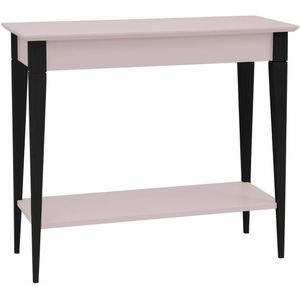 FSC Gecertificeerde Mimo wandtafel - Beukenhout & gelakt MDF - Zwart poten - 85x35x74cm