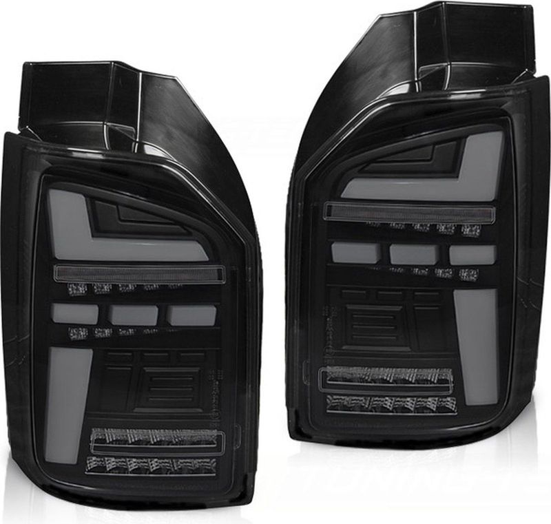VW - T6.1 - Achterlichten - Zwart Smoke - LED - Set met E-keurmerk