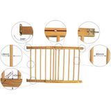 Traphekje - hout - van 72 tot 122 cm breed x 68 cm hoog