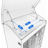 Pakketbrievenbus - 43x24x52 cm - Metaal - Antraciet Houtlook