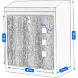 Pakketbrievenbus - 43x24x52 cm - Metaal - Antraciet Houtlook