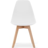 KITO - Eetkamerstoelen - set van 2 Eettafel Stoelen - Wit