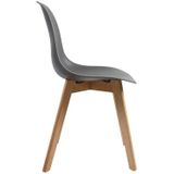 KITO - Eetkamerstoelen - set van 6 eettafel stoelen - grijs