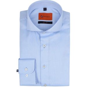 Suitable - Non Iron - Overhemd - Blauw - Strijkvrij Katoen