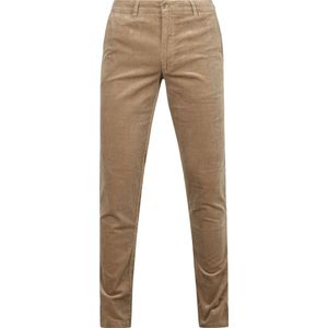 Suitable - Plato - Chino Broek - Beige - Corduroy - Modern-fit