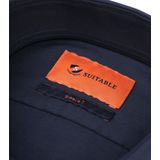 Suitable - Overhemd Twill Sleeve 7 - Lichtblauw - Modern-fit - Katoen