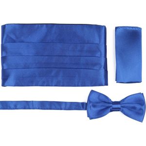 Suitable - Cumberband Strik Kobalt Blauw - One Size - - Heren - Gala Vlinderstrik / Vlinderdas