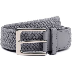 Blauwe nette riem met contrast stiksel - geschuurde riem blauw