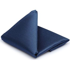 Zijde Pochet Denim Blauw - Suitable - Pochette – Heren - Unisex - 25x25 cm - Zijde 100 | Geschenkverpakking