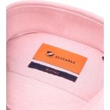 Suitable - Overhemd - Knitted Pique - Roze - Heren - Casual Shirt