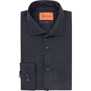 Suitable Overhemd Linnen Donkerblauw (navy) - Maat 39 - Heren - Casual Shirt