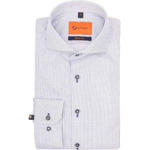 Suitable Overhemd Ruiten Donkerblauw (navy) - Maat 39 - Heren - Overhemden Formeel