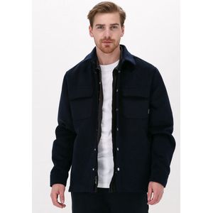 Colourful Rebel Jack Bonded Overhemd - Overshirt - Blauw - 80% Polyester, 20% Viscose