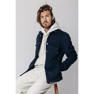 Overshirt - Basic Fit - Lange Mouw - Drukknoopsluiting - 80% Polyester, 20% Viscose