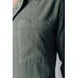 Colourful Rebel Caleb Shirt - Blazer Kraag Blouse - Regular Lengte - Lange Mouw - 55% Linnen, 45% Katoen