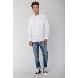 Colourful Rebel Caleb Shirt - Blazer Kraag Blouse - Groen - 55% Linnen, 45% Katoen