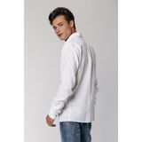 Colourful Rebel Caleb Shirt - Blazer Kraag Blouse - Groen - 55% Linnen, 45% Katoen