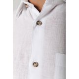 Colourful Rebel Caleb Shirt - Blazer Kraag Blouse - Groen - 55% Linnen, 45% Katoen