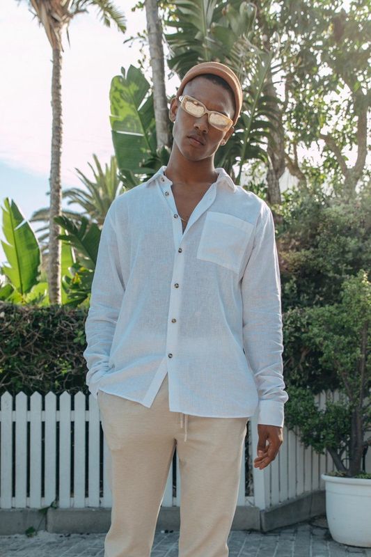 Colourful Rebel Caleb Shirt - Blazer Kraag Blouse - Groen - 55% Linnen, 45% Katoen