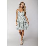 Colourful Rebel - Elodie Flower Jurk - Blauw - Polyester - Loose Fit