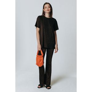 Colourful Rebel - Jolie Metallic Stripe - Flare Broek - Hoge Taille