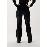 Colourful Rebel Jolie Zebra Velvet Flare Broeken Dames - Blauw