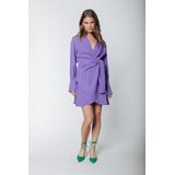 Colourful Rebel - Hette Uni Wrap Mini Dress - Jurk - Korte Lengte - Lange Mouw