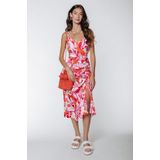 Colourful Rebel - Zeva Big Flower - Midi Dress - Bloemen dessin - 100% polyester