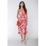 Colourful Rebel - Zeva Big Flower - Midi Dress - Bloemen dessin - 100% polyester