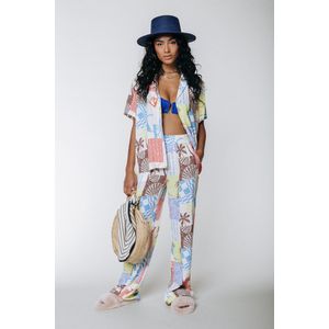 Colourful Rebel Melody Patchwork Straight Pants