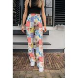 Colourful Rebel Melody Patchwork Straight Pants