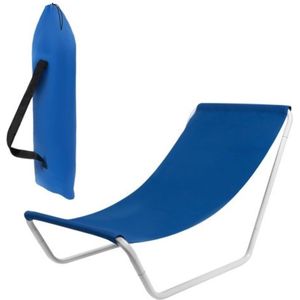 Oneiro’s Luxe Ligstoel Beach Ligstoel - foldable tourist Blauw - ø 40x45x60cm – tuinmeubelen - balkon – terras- waterdicht – zomer – tuin – inklapbaar – ligbed