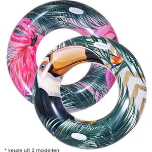 Oneiro’s Luxe Zwemband Tropisch | 115cm | flamingo of toekan - zomer – tuin – spelen - speelgoud – buitenspeelgoed – zwembad – zwemmen – zomer – intex – tuinaccessoires – koelen