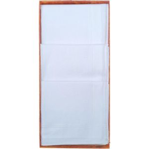 Highline – Zakdoeken – Zakdoeken heren – 3 stuks – Zakdoeken katoen – Model Wit