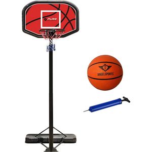 Basketbalpaal Elite - inclusief - basketbal - ballenpomp - complete set - basketbalring - 190-340 cm hoog