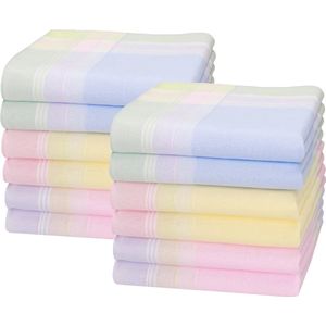 Sorprese dames zakdoeken - Sofia - set van 12 zakdoeken - Italiaans katoen - Cadeau