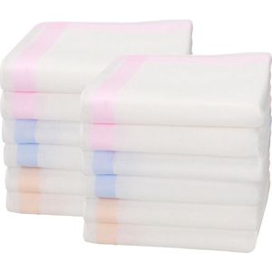 Sorprese Zakdoeken - Emma - zakdoeken dames - 12 zakdoeken - Italiaans katoen - zakdoek - Cadeau